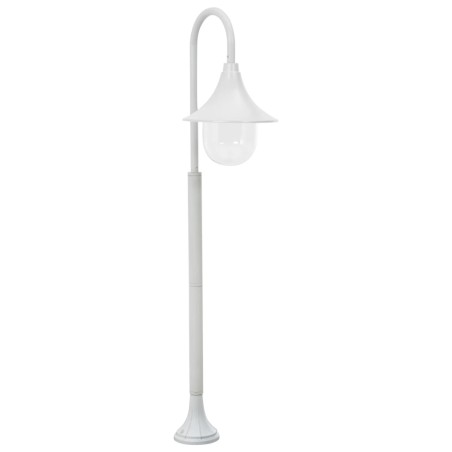 vidaXL Garten-Pollerleuchte E27 120 cm Aluminium Weiß 