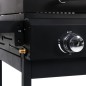 Gas- und Holzkohle-Grill mit 2 Brennern Gas- und Holzkohle-Grill mit 2 Brennern