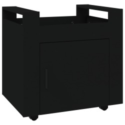 vidaXL Bürowagen Schwarz 60x45x60 cm Holzwerkstoff