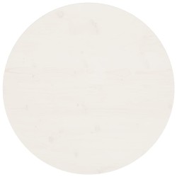 vidaXL Tischplatte Weiß Ø70x2,5 cm Massivholz Kiefer