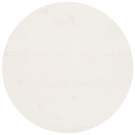 vidaXL Tischplatte Weiß Ø70x2,5 cm Massivholz Kiefer