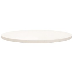 vidaXL Tischplatte Weiß Ø70x2,5 cm Massivholz Kiefer