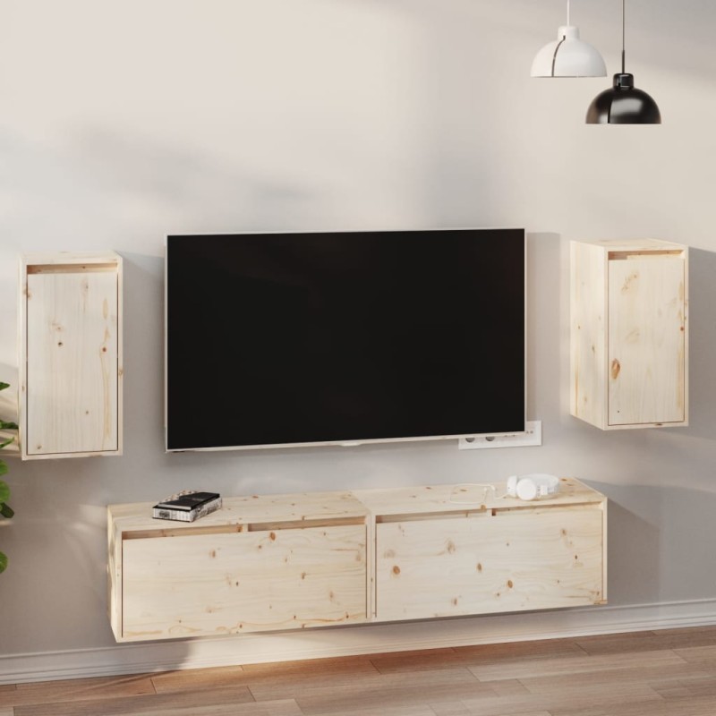vidaXL Wandschränke 2 Stk. 30x30x60 cm Massivholz Kiefer vidaXL Wandschränke 2 Stk. 30x30x60 cm Massivholz Kiefer