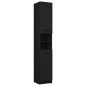 vidaXL Badschrank Schwarz 32x34x188,5 cm Holzwerkstoff vidaXL Badschrank Schwarz 32x34x188,5 cm Holzwerkstoff