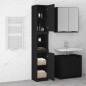 vidaXL Badschrank Schwarz 32x34x188,5 cm Holzwerkstoff vidaXL Badschrank Schwarz 32x34x188,5 cm Holzwerkstoff