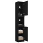 vidaXL Badschrank Schwarz 32x34x188,5 cm Holzwerkstoff vidaXL Badschrank Schwarz 32x34x188,5 cm Holzwerkstoff