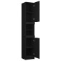vidaXL Badschrank Schwarz 32x34x188,5 cm Holzwerkstoff vidaXL Badschrank Schwarz 32x34x188,5 cm Holzwerkstoff