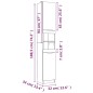 vidaXL Badschrank Schwarz 32x34x188,5 cm Holzwerkstoff vidaXL Badschrank Schwarz 32x34x188,5 cm Holzwerkstoff