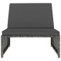 Sonnenliegen 2 Stk. mit Tisch Poly Rattan Grau Sonnenliegen 2 Stk. mit Tisch Poly Rattan Grau