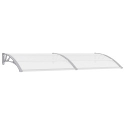 vidaXL Türvordach Grau und Transparent 240×80 cm PC 