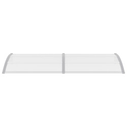 vidaXL Türvordach Grau und Transparent 240×80 cm PC 