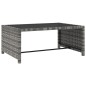 Sonnenliegen 2 Stk. mit Tisch Poly Rattan Grau Sonnenliegen 2 Stk. mit Tisch Poly Rattan Grau