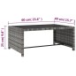 Sonnenliegen 2 Stk. mit Tisch Poly Rattan Grau Sonnenliegen 2 Stk. mit Tisch Poly Rattan Grau