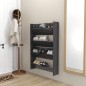 vidaXL Wand-Schuhschränke 2 Stk. Grau 80x18x60 cm Holzwerkstoff vidaXL Wand-Schuhschränke 2 Stk. Grau 80x18x60 cm Holzwerkstoff