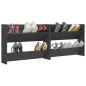 vidaXL Wand-Schuhschränke 2 Stk. Grau 80x18x60 cm Holzwerkstoff vidaXL Wand-Schuhschränke 2 Stk. Grau 80x18x60 cm Holzwerkstoff
