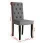 vidaXL Esszimmerstühle 2 Stk. Dunkelgrau Stoff vidaXL Esszimmerstühle 2 Stk. Dunkelgrau Stoff