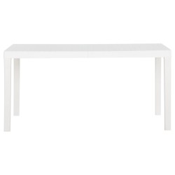 vidaXL Gartentisch 150x90x72 cm PP Weiß
