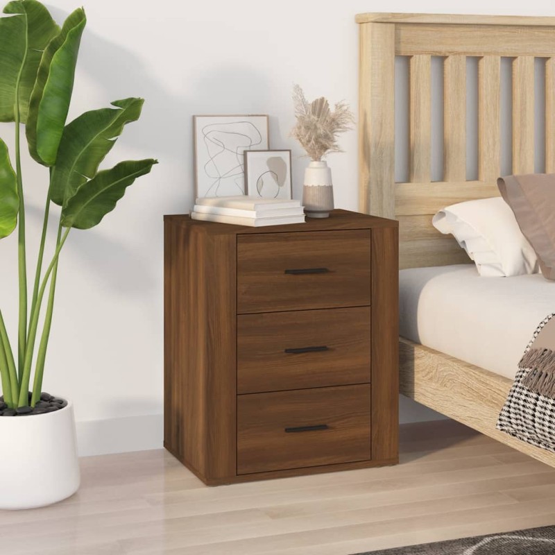 vidaXL Nachttisch Braun Eichen-Optik 50x36x60 cm Holzwerkstoff vidaXL Nachttisch Braun Eichen-Optik 50x36x60 cm Holzwerkstoff
