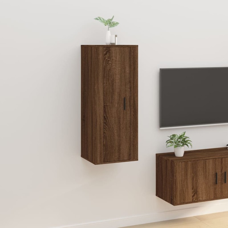 vidaXL TV-Wandschrank Braun Eichen-Optik 40x34,5x100 cm vidaXL TV-Wandschrank Braun Eichen-Optik 40x34,5x100 cm