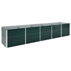vidaXL Garten-Hochbeet Verzinkter Stahl 400x80x45 cm Grün