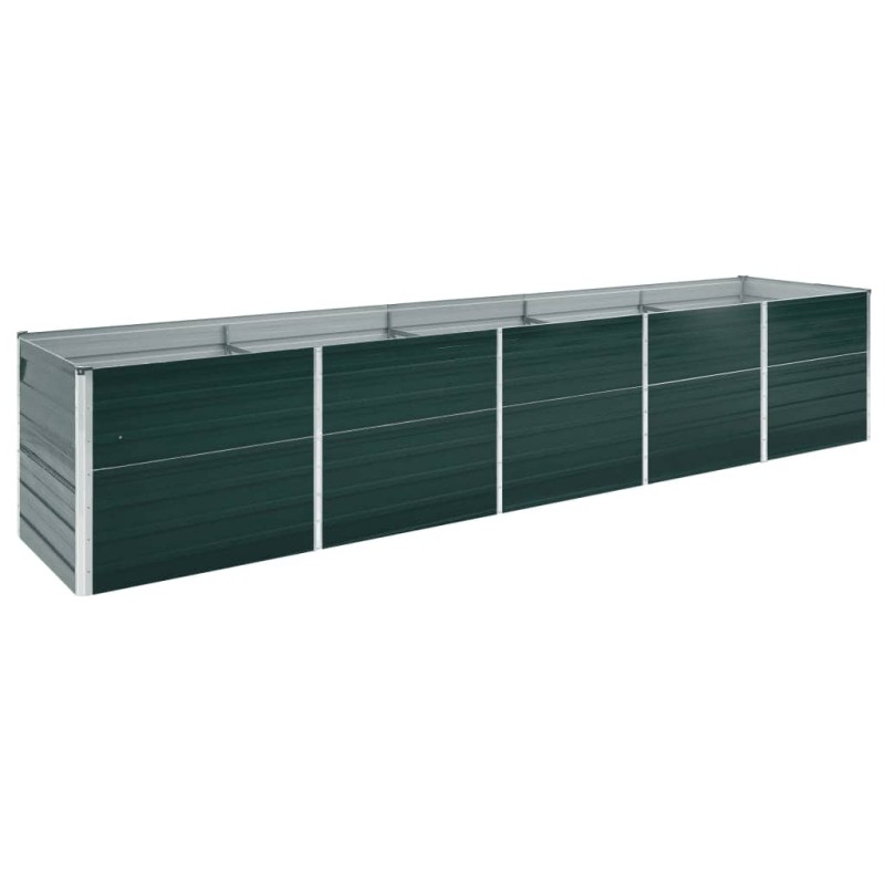 vidaXL Garten-Hochbeet Verzinkter Stahl 400x80x45 cm Grün vidaXL Garten-Hochbeet Verzinkter Stahl 400x80x45 cm Grün