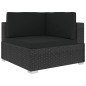 vidaXL 6-tlg. Garten-Lounge-Set mit Auflagen Poly Rattan Schwarz vidaXL 6-tlg. Garten-Lounge-Set mit Auflagen Poly Rattan Schwarz
