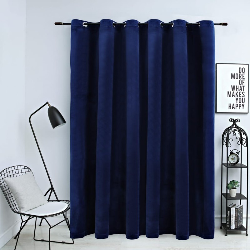 vidaXL Verdunkelungsvorhang mit Metallösen Smat Dunkelblau 290x245 cm vidaXL Verdunkelungsvorhang mit Metallösen Smat Dunkelblau 290x245 cm