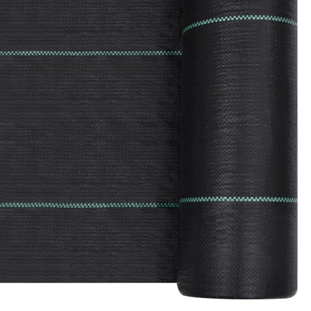 vidaXL Unkrautfolie Schwarz 1x10 m PP