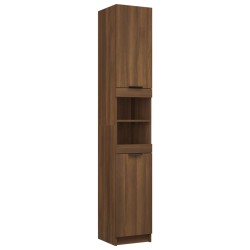 vidaXL Badschrank Braun Eichen-Optik 32x34x188,5 cm Holzwerkstoff