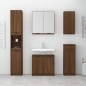 vidaXL Badschrank Braun Eichen-Optik 32x34x188,5 cm Holzwerkstoff vidaXL Badschrank Braun Eichen-Optik 32x34x188,5 cm Holzwerkstoff