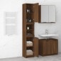 vidaXL Badschrank Braun Eichen-Optik 32x34x188,5 cm Holzwerkstoff vidaXL Badschrank Braun Eichen-Optik 32x34x188,5 cm Holzwerkstoff