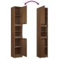 vidaXL Badschrank Braun Eichen-Optik 32x34x188,5 cm Holzwerkstoff vidaXL Badschrank Braun Eichen-Optik 32x34x188,5 cm Holzwerkstoff