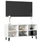 vidaXL TV-Schrank mit Metallbeinen Weiß 103,5x30x50 cm vidaXL TV-Schrank mit Metallbeinen Weiß 103,5x30x50 cm