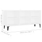 vidaXL TV-Schrank mit Metallbeinen Weiß 103,5x30x50 cm vidaXL TV-Schrank mit Metallbeinen Weiß 103,5x30x50 cm