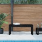 vidaXL Gartenbank Schwarz 110x38x45 cm Massivholz Kiefer vidaXL Gartenbank Schwarz 110x38x45 cm Massivholz Kiefer