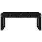 vidaXL Gartenbank Schwarz 110x38x45 cm Massivholz Kiefer vidaXL Gartenbank Schwarz 110x38x45 cm Massivholz Kiefer