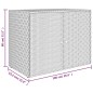 vidaXL Gartenschrank Grau 100x55,5x80 cm Poly Rattan vidaXL Gartenschrank Grau 100x55,5x80 cm Poly Rattan