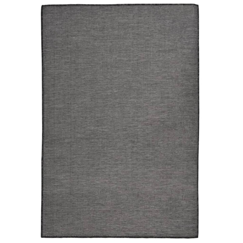 vidaXL Outdoor-Teppich Flachgewebe 120x170 cm Grau vidaXL Outdoor-Teppich Flachgewebe 120x170 cm Grau