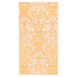 vidaXL Outdoor-Teppich Orange und Weiß 120x180 cm PP