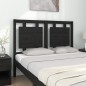 vidaXL Kopfteil Schwarz 125,5x4x100 cm Massivholz Kiefer vidaXL Kopfteil Schwarz 125,5x4x100 cm Massivholz Kiefer