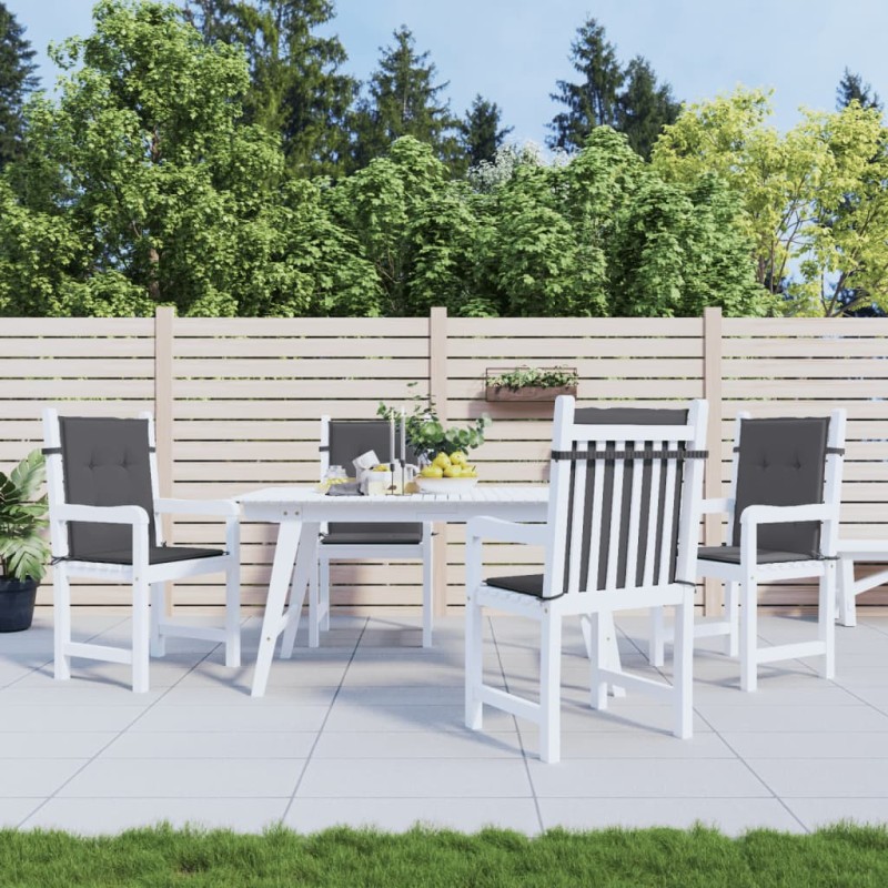 Gartenstuhlauflagen für Niedriglehner 4 Stk. Anthrazit Gartenstuhlauflagen für Niedriglehner 4 Stk. Anthrazit