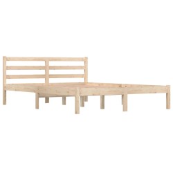 vidaXL Massivholzbett Kiefer 120x190 cm