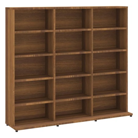 vidaXL CD-Regal Braun Eichen-Optik 102x23x89,5 cm Holzwerkstoff