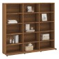 vidaXL CD-Regal Braun Eichen-Optik 102x23x89,5 cm Holzwerkstoff vidaXL CD-Regal Braun Eichen-Optik 102x23x89,5 cm Holzwerkstoff