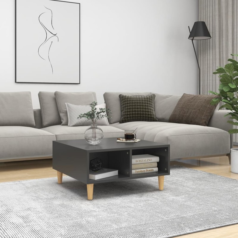 vidaXL Couchtisch Grau 60x60x30 cm Holzwerkstoff vidaXL Couchtisch Grau 60x60x30 cm Holzwerkstoff