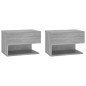 vidaXL Wand-Nachttische 2 Stk. Grau Sonoma vidaXL Wand-Nachttische 2 Stk. Grau Sonoma