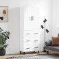 Highboard Weiß 69,5x34x180 cm Holzwerkstoff Highboard Weiß 69,5x34x180 cm Holzwerkstoff