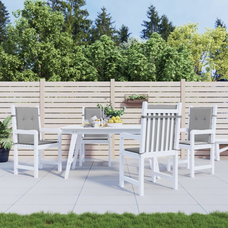Gartenstuhlauflagen für Niedriglehner 4 Stk. Grau Oxford-Gewebe Gartenstuhlauflagen für Niedriglehner 4 Stk. Grau Oxford-Gewebe