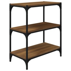 vidaXL Bücherregal Braun Eichen-Optik 60x33x70,5cm Holzwerkstoff Stahl