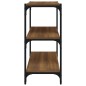 vidaXL Bücherregal Braun Eichen-Optik 60x33x70,5cm Holzwerkstoff Stahl vidaXL Bücherregal Braun Eichen-Optik 60x33x70,5cm Holzwerkstoff Stahl
